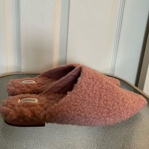 Birdies NWOB Faux Shearling Lark Slides In Pink Blush Size 7.5